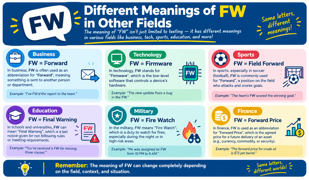 Different Meanings of FW Infographic
